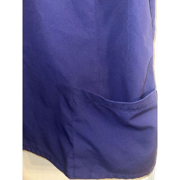 Maevn Women's Active V-Neck Pocket Scrub Top Purple XXL 2XL - Picture 4 of 5